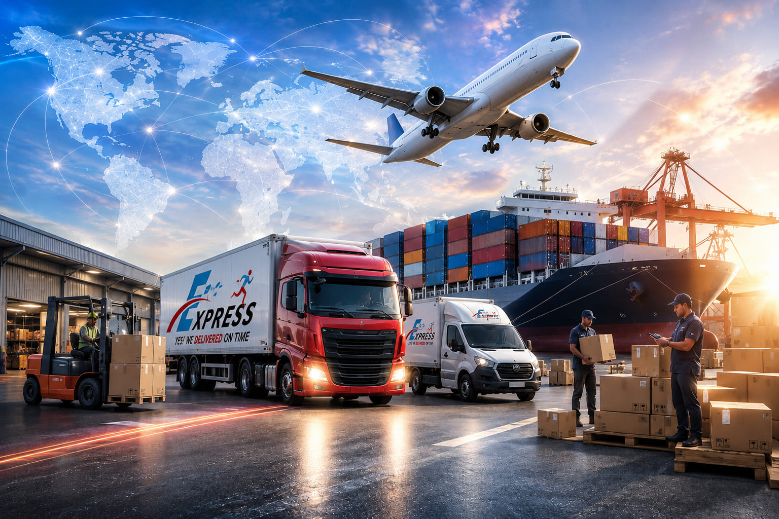 International shipping promotion artwork